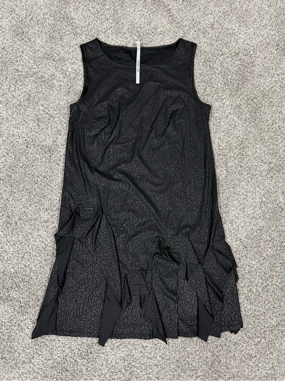Cop Copine Black Textured Print Sleeveless Mini Dress Light Women’s EU 38 Medium